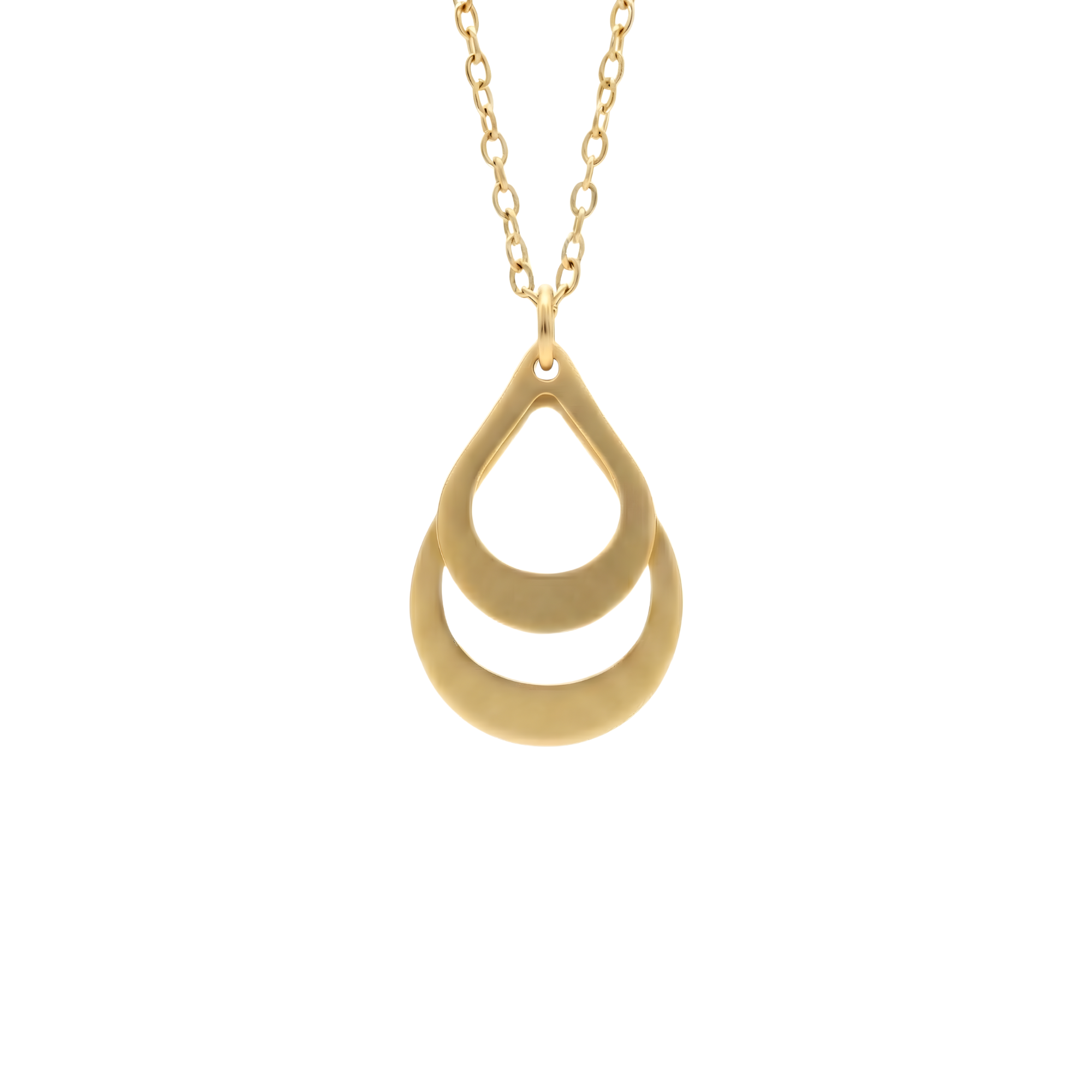 The Ripple Duo: Personalised Stainless Steel Pendant Necklace