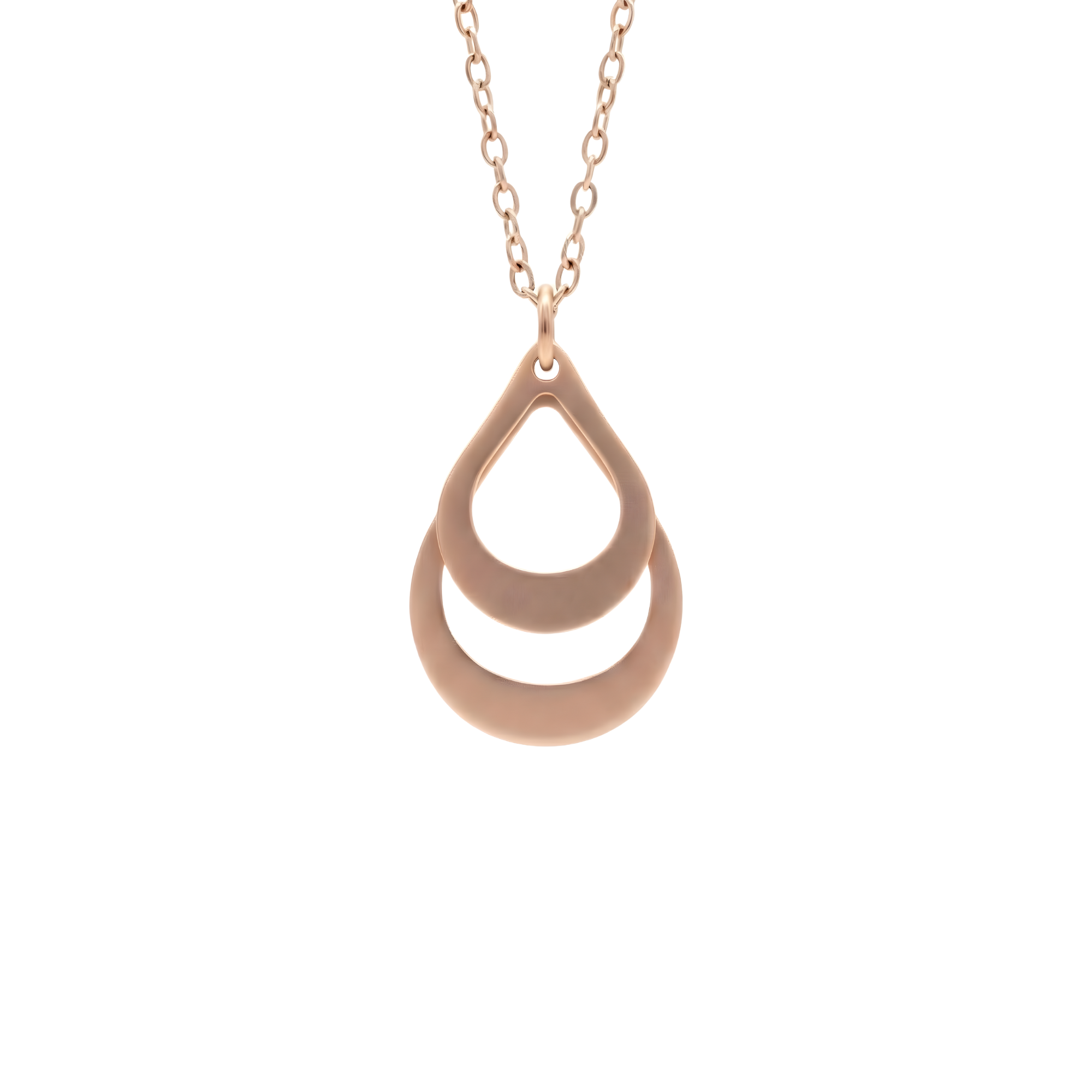 The Ripple Duo: Personalised Stainless Steel Pendant Necklace