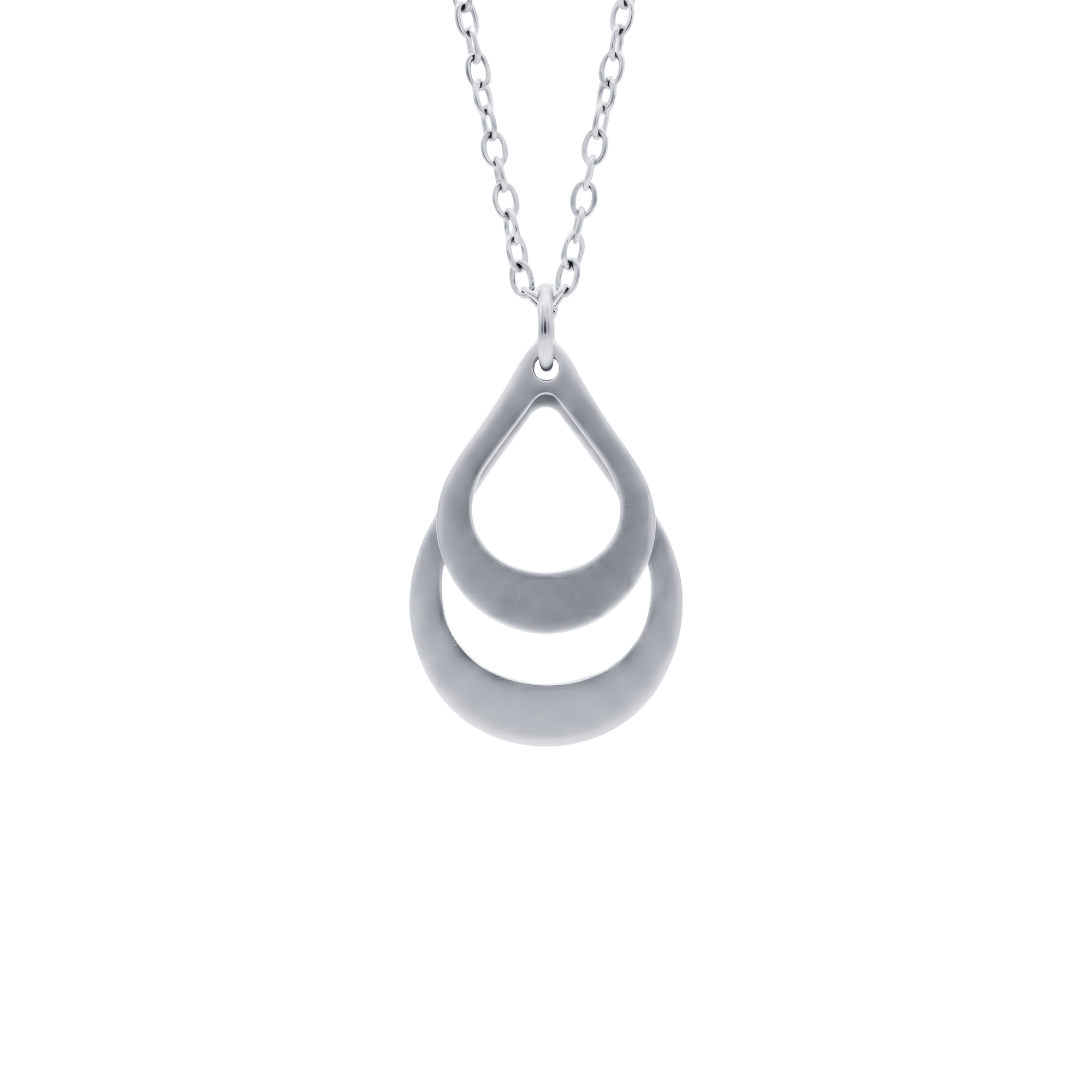The Ripple Duo: Personalised Stainless Steel Pendant Necklace