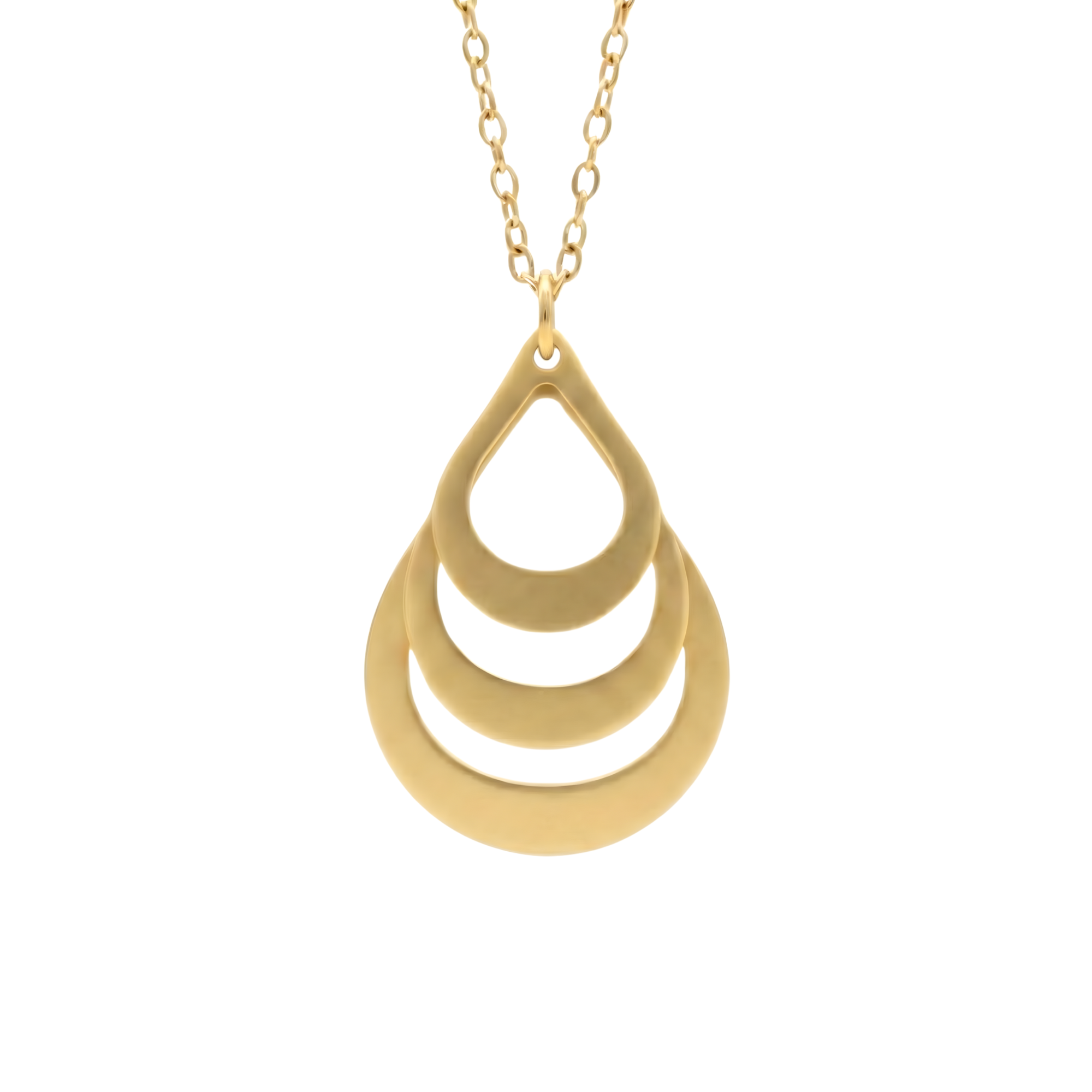 The Ripple Trio: Personalised Stainless Steel Pendant Necklace