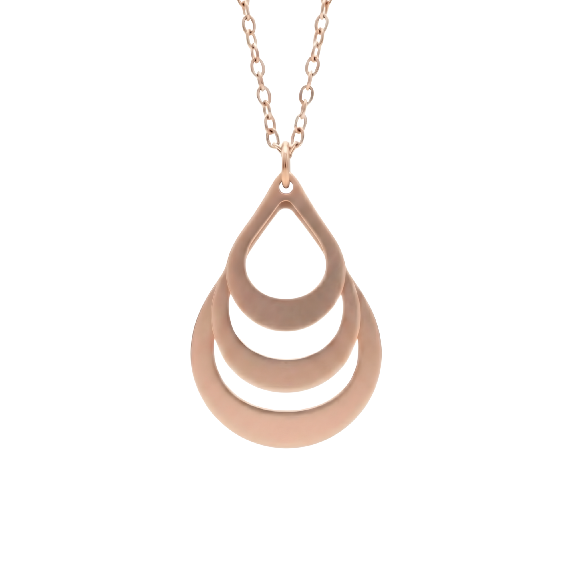 The Ripple Trio: Personalised Stainless Steel Pendant Necklace