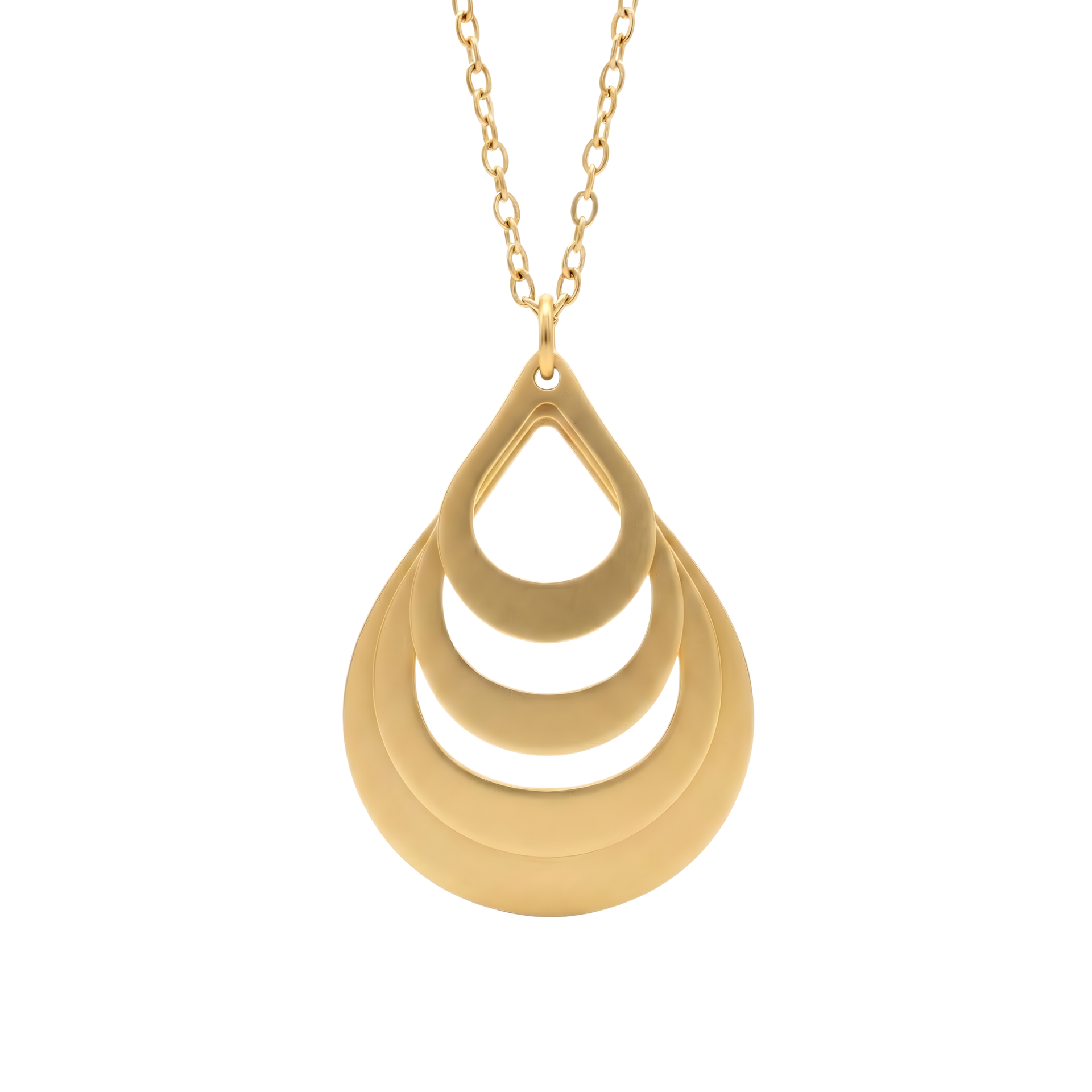 The Ripple Quad Necklace | Personalized 4-Name Family Pendant - Ooaked