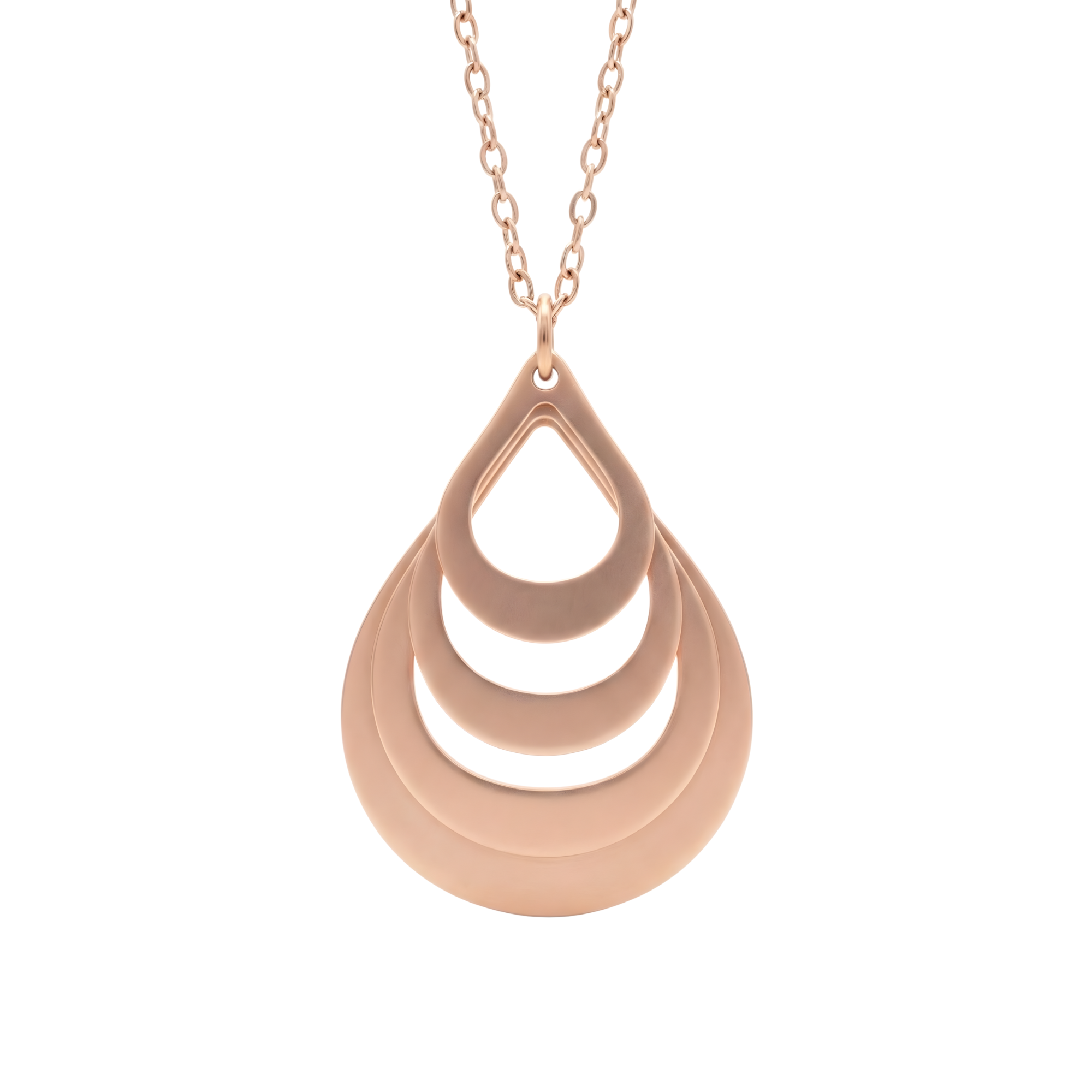 The Ripple Quad: Personalised Stainless Steel Pendant Necklace