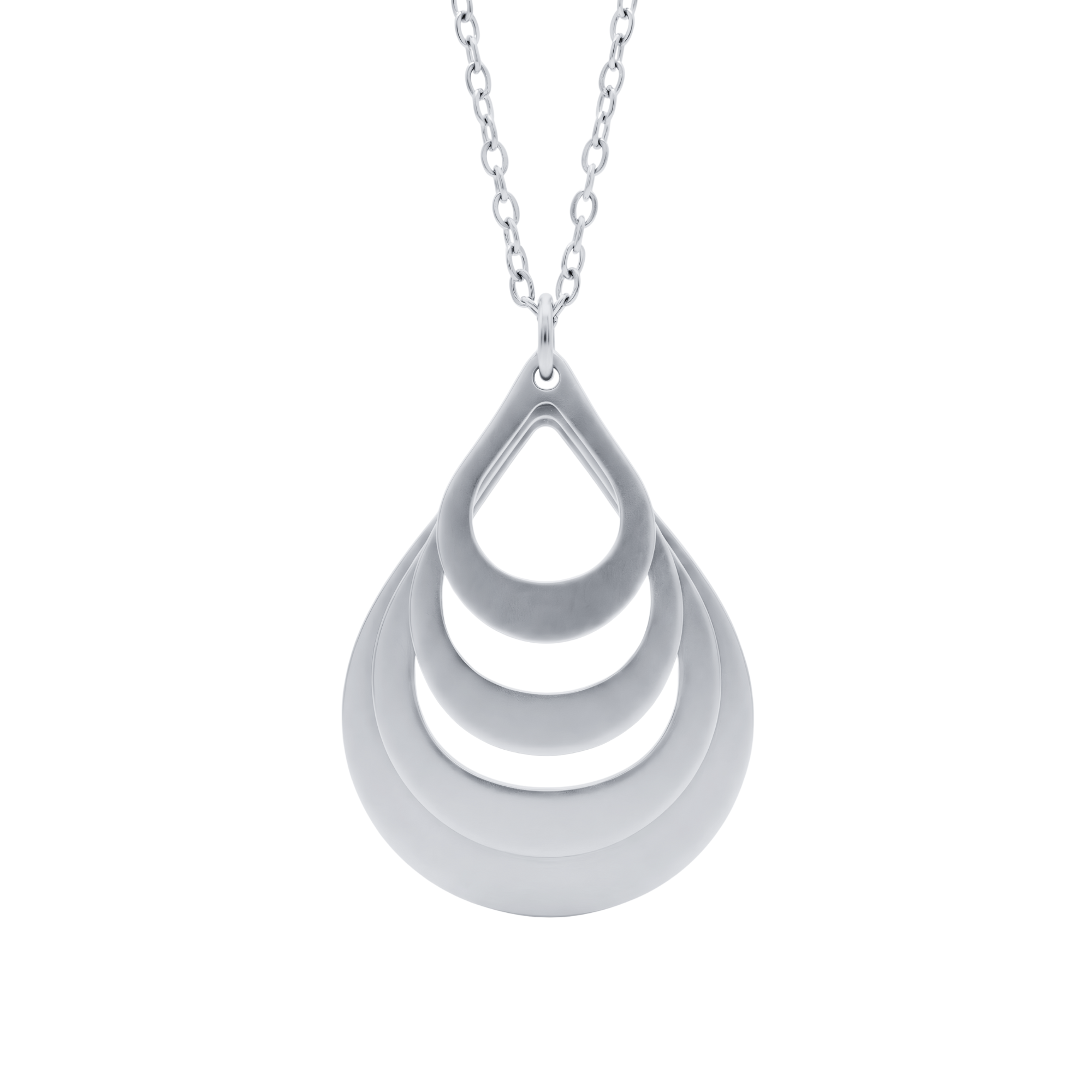 The Ripple Quad: Personalised Stainless Steel Pendant Necklace