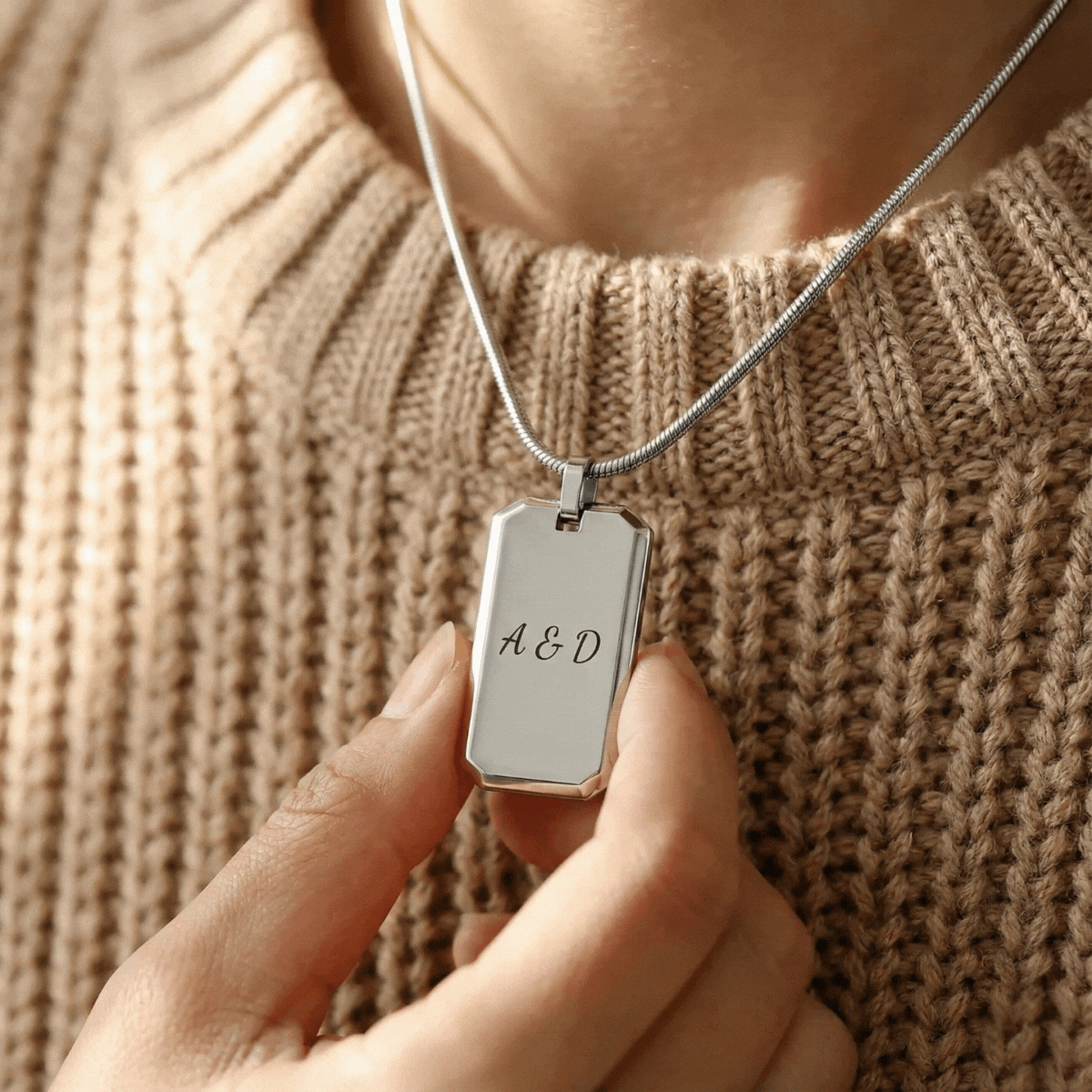 Stainless Steel Dog Tag with Personalised Engraving