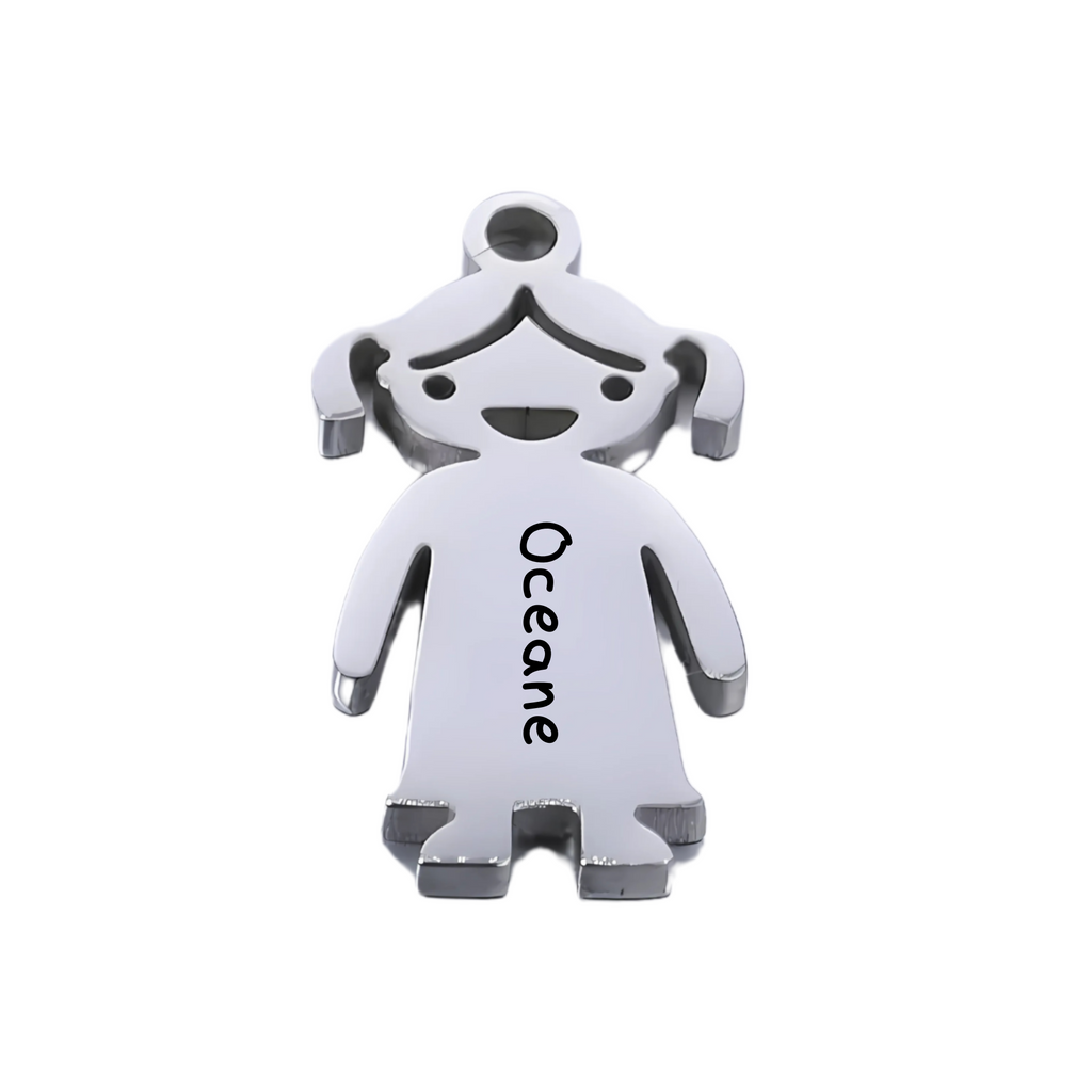 Pocket Loved Ones: Personalised Stainless Steel Keyring with Kids & Pets Charms