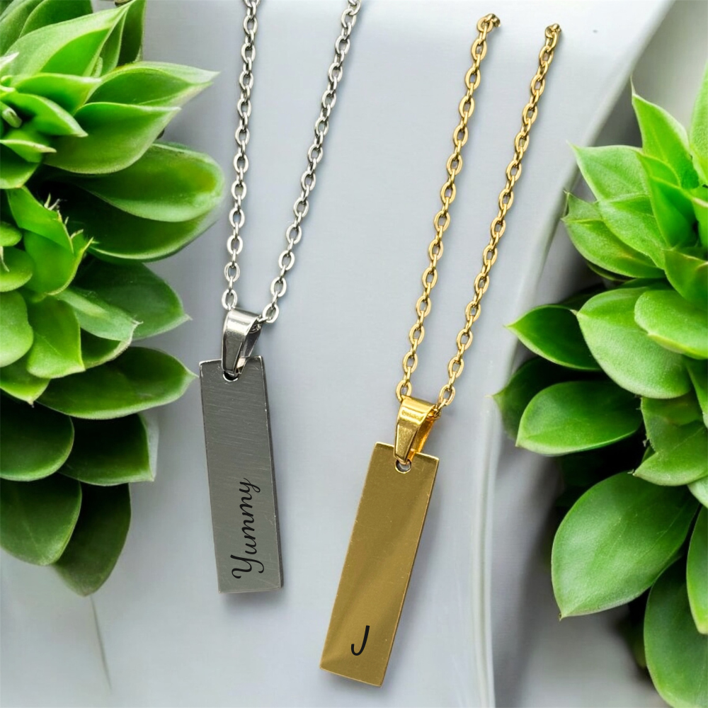 Stainless Steel Rectangle Bar Pendant
